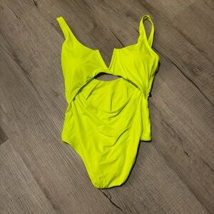 Meyeeka Neon Women's Cutout One Piece Tummy Control Swimsuit